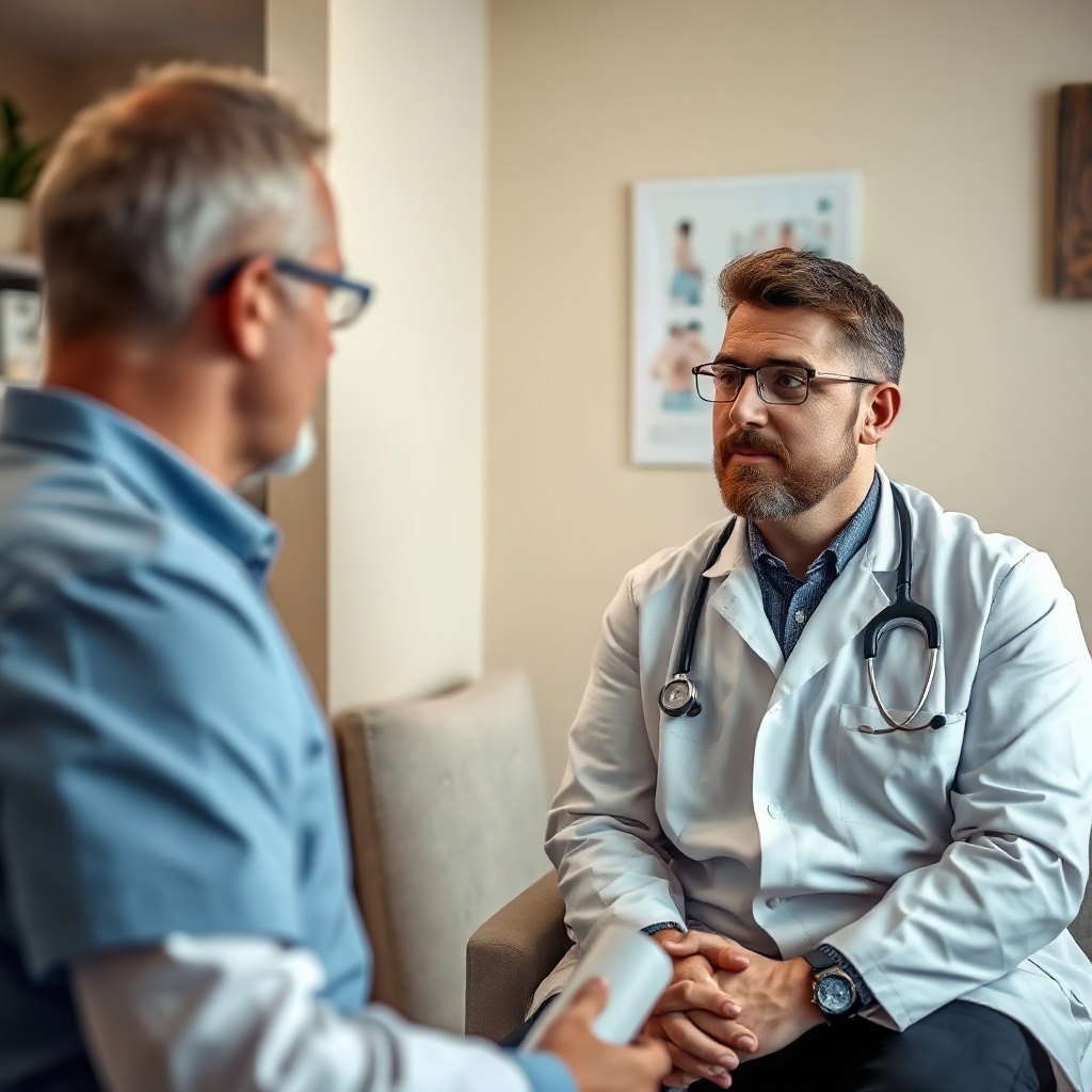 Doctor discussing men's sexual health with a patient