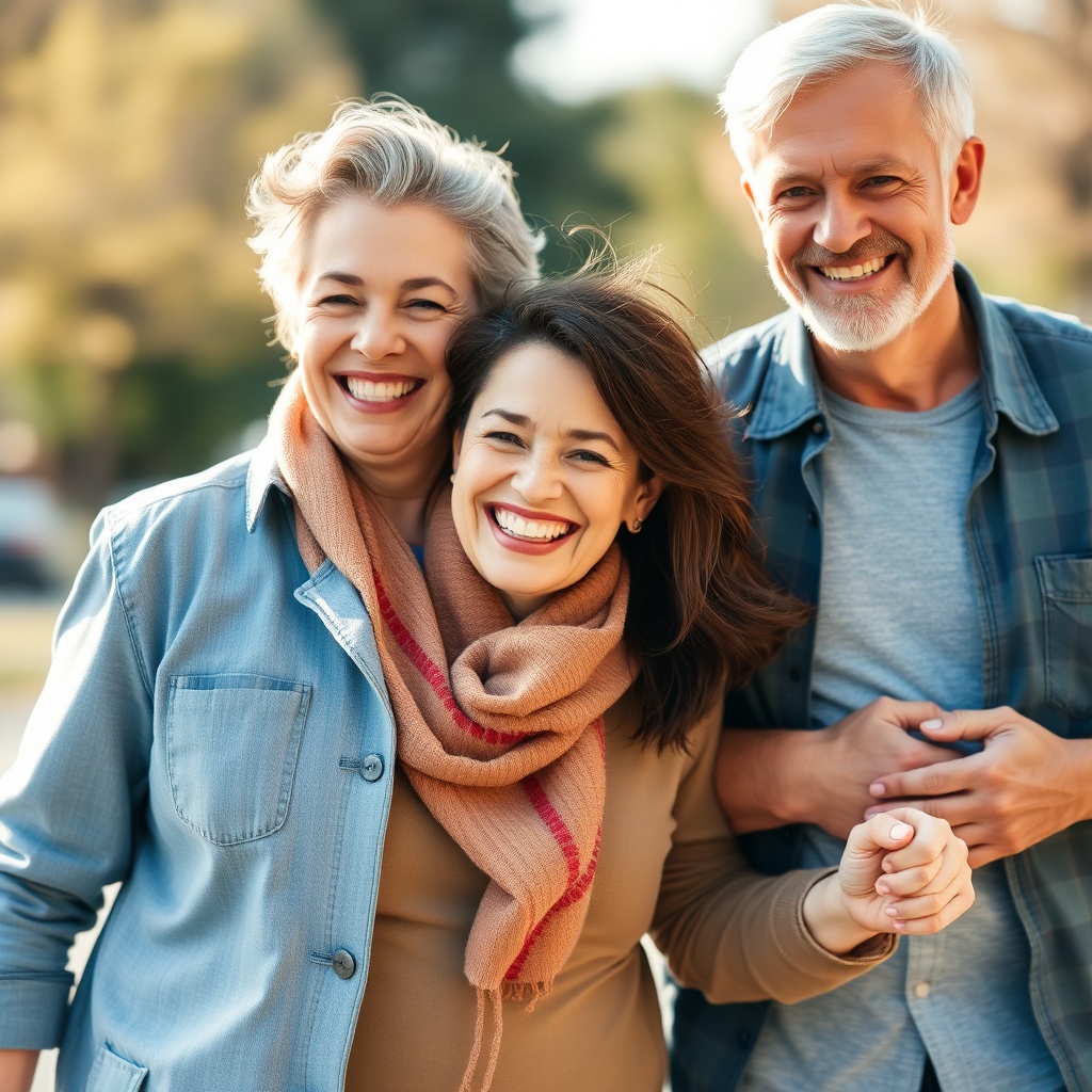 Smiling couple outdoors representing sexual health and well-being