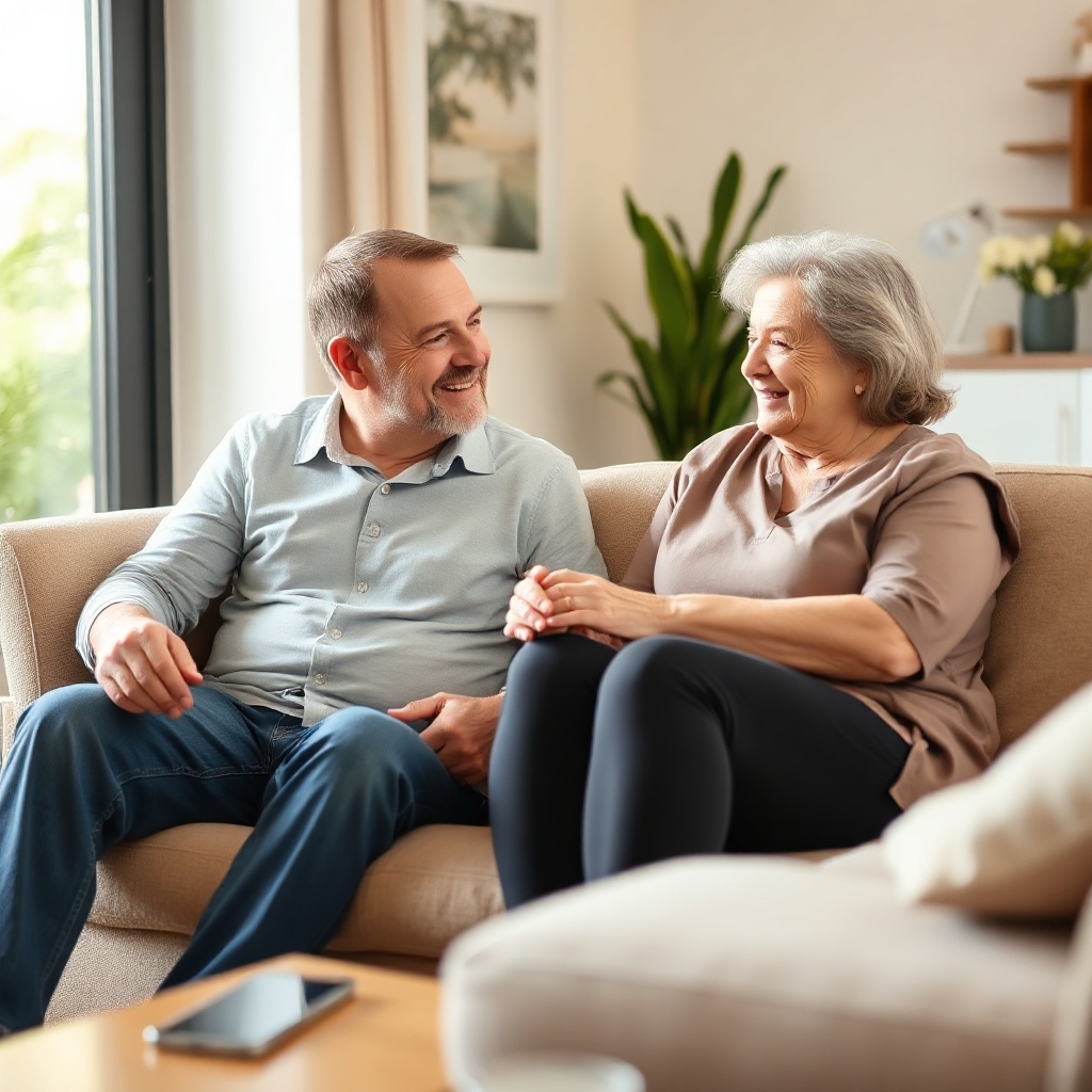 Couple discussing sexual health and emotional support